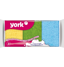 Губка для посуды York Колор люкс 3 шт.