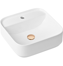 Раковина Lavinia Boho Bathroom Sink Slim 21520845 с донным клапаном, розовое золото