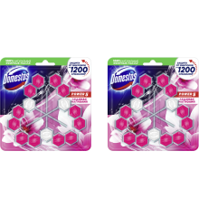 Набор Domestos Power 5 туалетный блок для унитаза, ледяная магнолия трио 3х55 г, 2 шт.