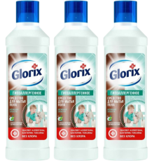 Набор Glorix средство для мытья пола, нежная забота, гипоаллергенное, 1 л, 3 шт.