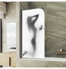 Шторка на ванну Maybahglass MGV-928-ФП017-6 60 см, профиль черный