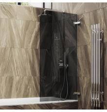 Шторка на ванну Maybahglass MGV-650-4 40 см, профиль хром, стекло графит