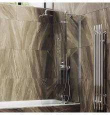 Шторка на ванну Maybahglass MGV-656-4 69 см, профиль хром, стекло прозрачное