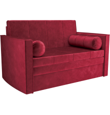 Диван Mebel-Ars Санта №2 бархат красный  star velvet 3 dark red