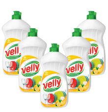 Набор Grass Средство для мытья посуды Grass Velly лимон, 0.5 л 5 шт