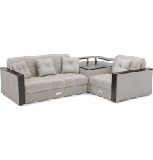 Угловой диван Mebel-Ars Прага бархат бежевый star velvet 6 light beige