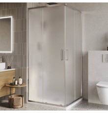 Душевой уголок BelBagno Luce A-2-90-P-Cr 90x90, профиль хром, стекло рифленое