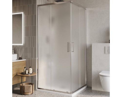 Душевой уголок BelBagno Luce A-2-90-P-Cr 90x90, профиль хром, стекло рифленое