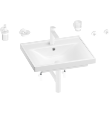 Комплект Wellsee FreeDom 201006975 глянцевый белый, матовый белый, 9 в 1