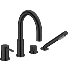 Смеситель на борт ванны Boheme Uno 460-B black