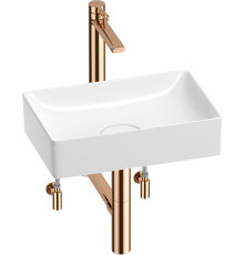 Комплект Wellsee Pure BY Wellsee 201004364 глянцевый белый, розовое золото, 5 в 1