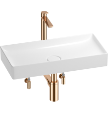 Комплект Wellsee Pure BY Wellsee 201004429 глянцевый белый, розовое золото, 5 в 1