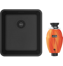 Комплект Мойка кухонная Omoikiri Omi 37-U/I Ultra-GB графит + Измельчитель Nagare 1000