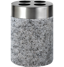 Стакан Ridder Stone 22010207 для зубных щёток, серый (Ненадлежащее качество: выставочный образец, нет упаковки)