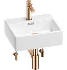 Комплект Wellsee Graceful Pro 201004534 глянцевый белый, розовое золото, 5 в 1