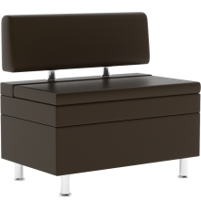 Кухонный диван Norta Hippo 80x49x77 см экокожа galaxy dark brown