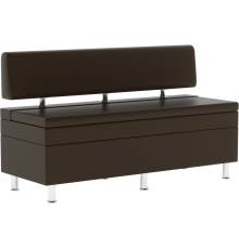 Кухонный диван Norta Hippo 130x49x77 см экокожа galaxy dark brown