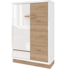 Шкаф Stolline Балтимор 90х39х119, двухдверный, дуб дикий, белый