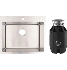 Комплект Мойка кухонная Alcora Sofia 3040072S Satin, с сифоном + Измельчитель Bone Crusher BC 910-AS