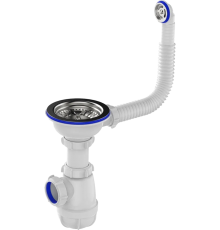 Сифон для мойки Aquant Standart B0142-14-MR с круглым переливом