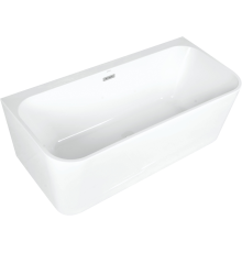 Акриловая ванна SMARTFLOW Prime 170x80 см, с ножками, со сливом-переливом, белый глянец