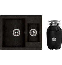 Комплект Мойка кухонная Dr. Gans Astra 620K черный + Измельчитель Bone Crusher BC 810-AS