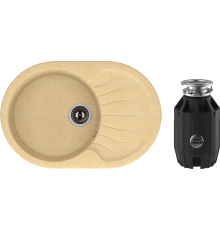 Комплект Мойка кухонная Dr. Gans Berta 760 дюна + Измельчитель Bone Crusher BC 910-AS
