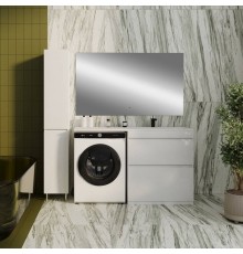 Мебель для ванной комнаты Style Line Даллас 140 R Люкс, напольная, 2 ящика, зеркало DIWO Элиста