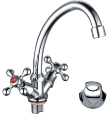Смеситель для кухни Ledeme H26 L4926 хром, вентили в ассортименте