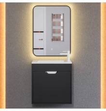 Мебель для ванной комнаты Uperwood Modul 60 подвесная, 1 дверца, матовая черная