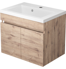 Тумба под раковину Uperwood Eva 50 подвесная, 2 дверцы, крафт табачный