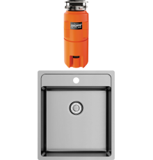 Комплект Мойка кухонная Omoikiri Daisen 44-IN нержавеющая сталь + Измельчитель Nagare slim 500