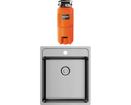 Комплект Мойка кухонная Omoikiri Daisen 44-IN нержавеющая сталь + Измельчитель Nagare slim 500