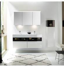 Burgbad Yumo Комплект подвесной мебели 131x47x64см., со стеклянной вставкой, цвет: белый. SFKM132  F3193 C0001*2