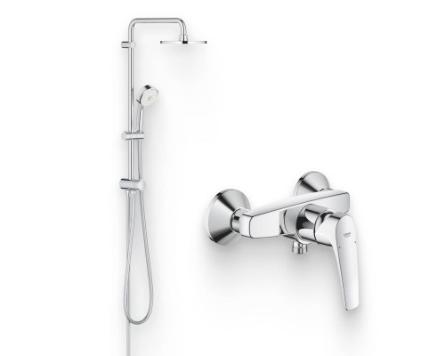 Душевой комплект Смеситель для душа Grohe BauFlow 23632000 + Стойка New Tempesta Cosmopolitan 27394002