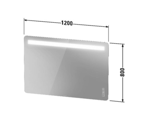 Duravit Luv Зеркало с подсветкой 120x80x3.8см., 2700-6500К, диммер, подогрев. LU965900000