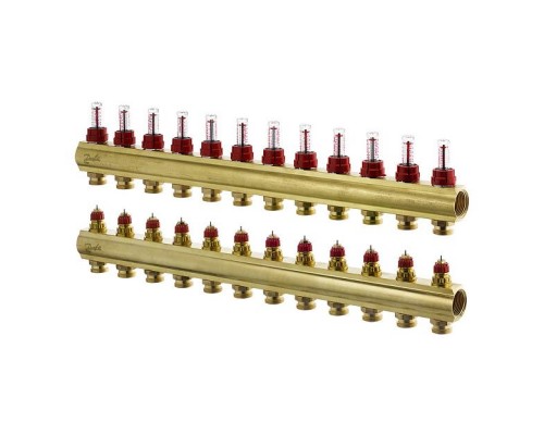 Комплект коллекторов Danfoss FHF-12F для 12 контуров. 088U0532