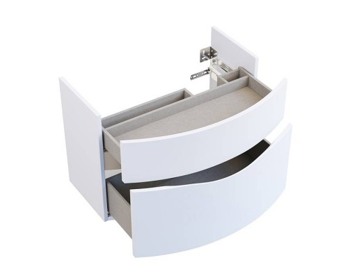 Kerama Marazzi Riva Тумба подвесная 80см, с раковиной, цвет: белый матовый. RV.wb.80,  RV.80\WHT.M