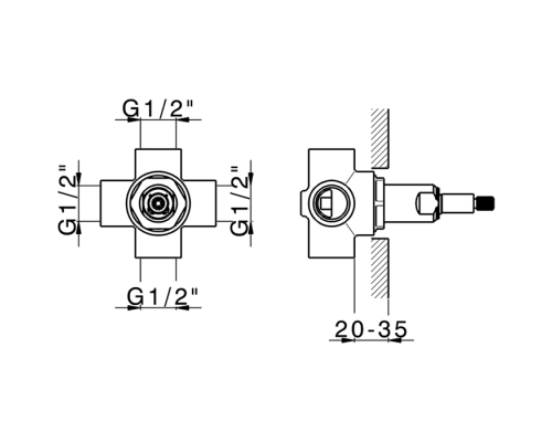 CISAL Встраиваемая часть переключающего вентиля 1/2 на 2 положения, ZA00200004. ZA00200004