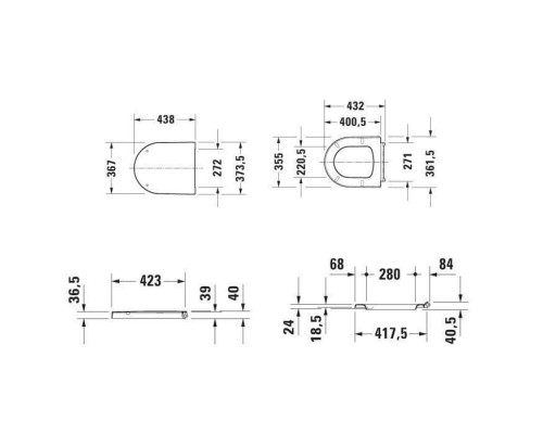 Duravit Me by Starck Сиденье для унитаза, цвет: белый/нержавейка. 0020190000 Duravit Me by Starck Сиденье для унитаза, цвет: белый/нержавейка. 0020190000