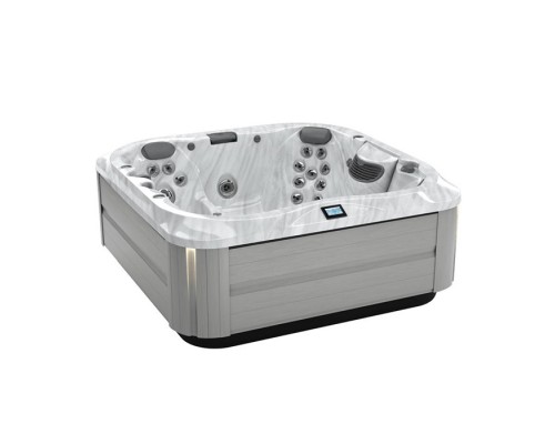 Jacuzzi SPA J335 Минибассейн 214х214х92см, ClearRay PRO3TECT+Ozone, подсветка IR и Red, стереосистема, с крышкой, акрил Platinum, цвет: Brushed Gray. 903002411,  ZP12RU0EWM0