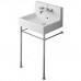 Duravit Vero Консоль металлическая 60x47см, с раковиной на 3 отв. под смеситель, напольная, цвет: белый/хром. 0030631000,  0453600025