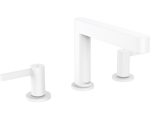 HG 76 033 700 Finoris Смеситель для раковины 113 мм, на 3 отв., керамика 90°, PushOpen, 5 л/мин, Ком 76033700