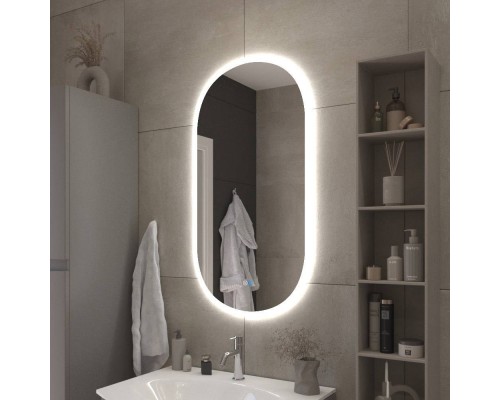 Зеркало Cezares Ellisse 105x55, с подсветкой