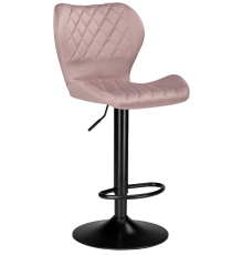 Барный стул Woodville Porch pink, опора черная