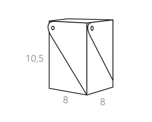 ADJ Стаканчик, 8x8xH10,5 см., цвет: панна котта/белый. 0104.16/10 ADJ Стаканчик, 8x8xH10,5 см., цвет: панна котта/белый. 0104.16/10