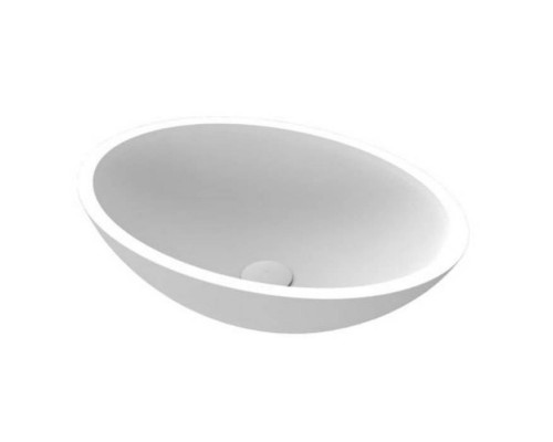 MOMA Pearl Раковина 50х35см., накладная, с донным клапаном, цвет: белый матовый. PRL0310.MWS