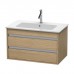 Duravit Ketho Тумба подвесная, 80x47.5х48см., с раковиной, с 2 выдв.ящиками, цвет: дуб европейский. 2336830000,  KT642905252