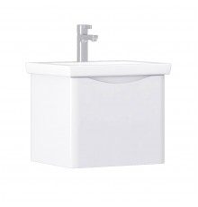 Тумба с раковиной Vigo Glem 50 подвесная, 1 ящик, глянцевая белая