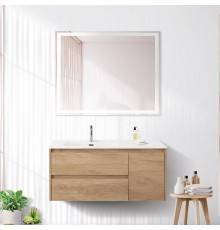 Мебель для ванной комнаты BelBagno Kraft 100 L, 2 ящика, дверца, rovere nebrasca nature
